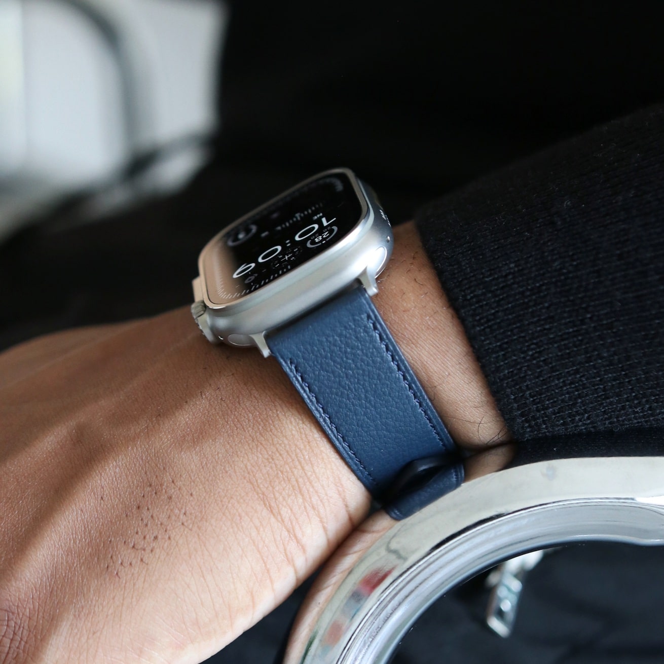 Apple watch band - Bleu Marine Edition - French Chèvre leather