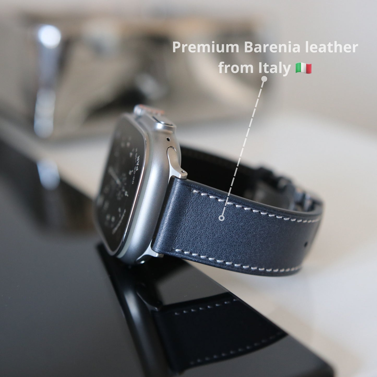 Apple Watch Band - Bleu Barénia Edition - French Barénia leather