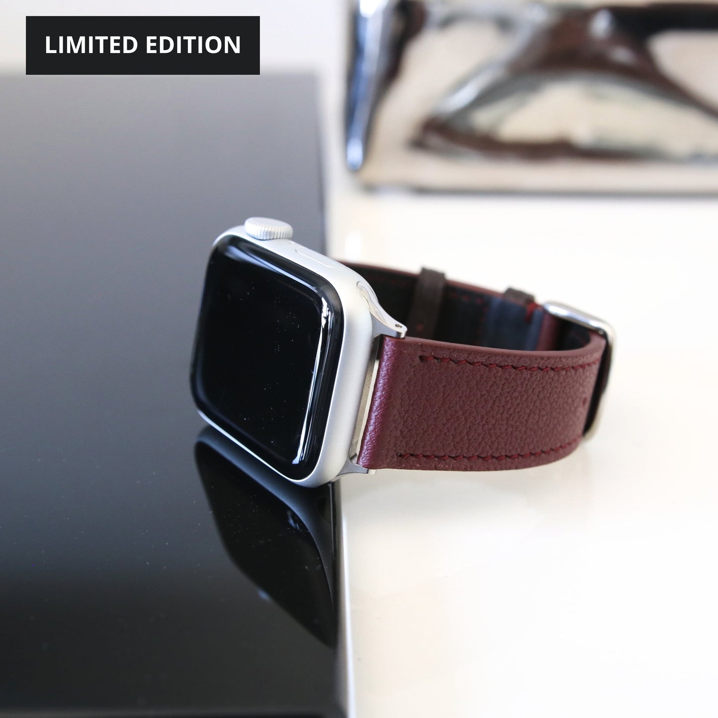 Apple Watch Band - Bordeaux Luxe Edition - French Chèvre leather