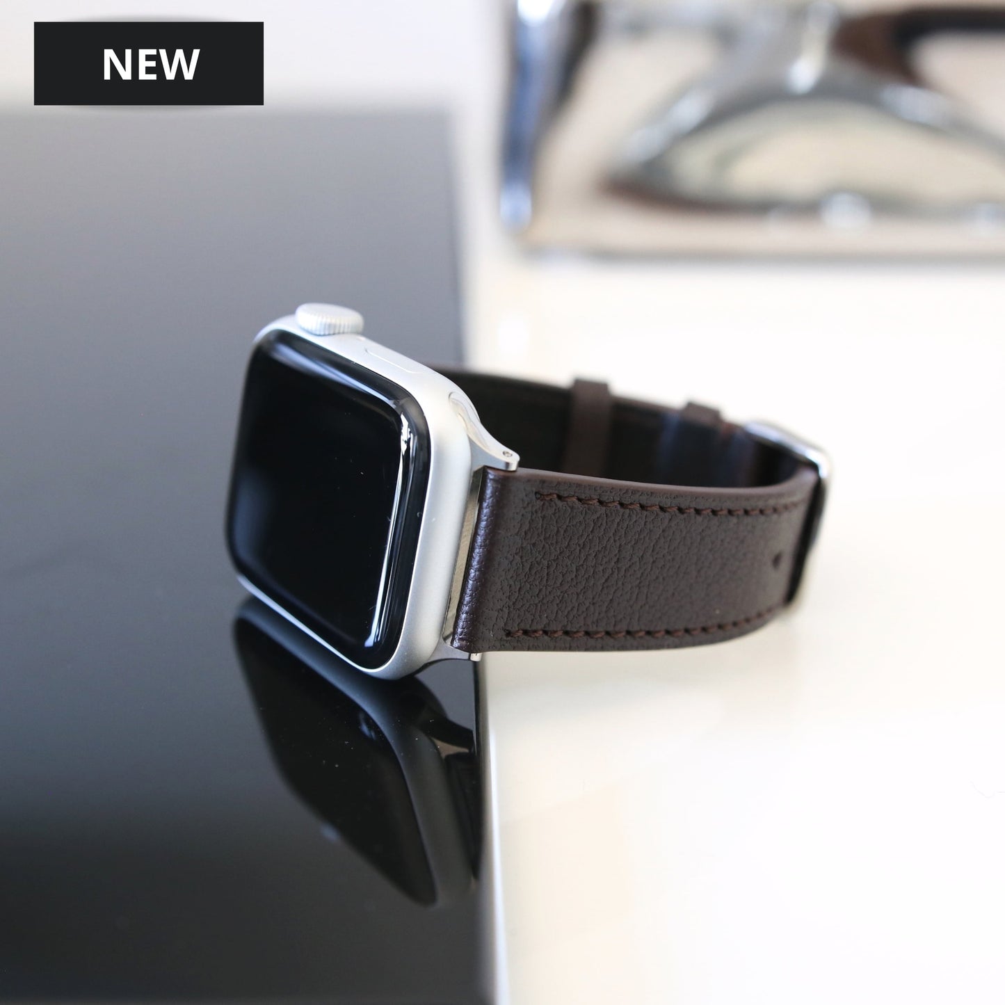 Apple Watch Band - Brun Intense Edition - French Chèvre leather