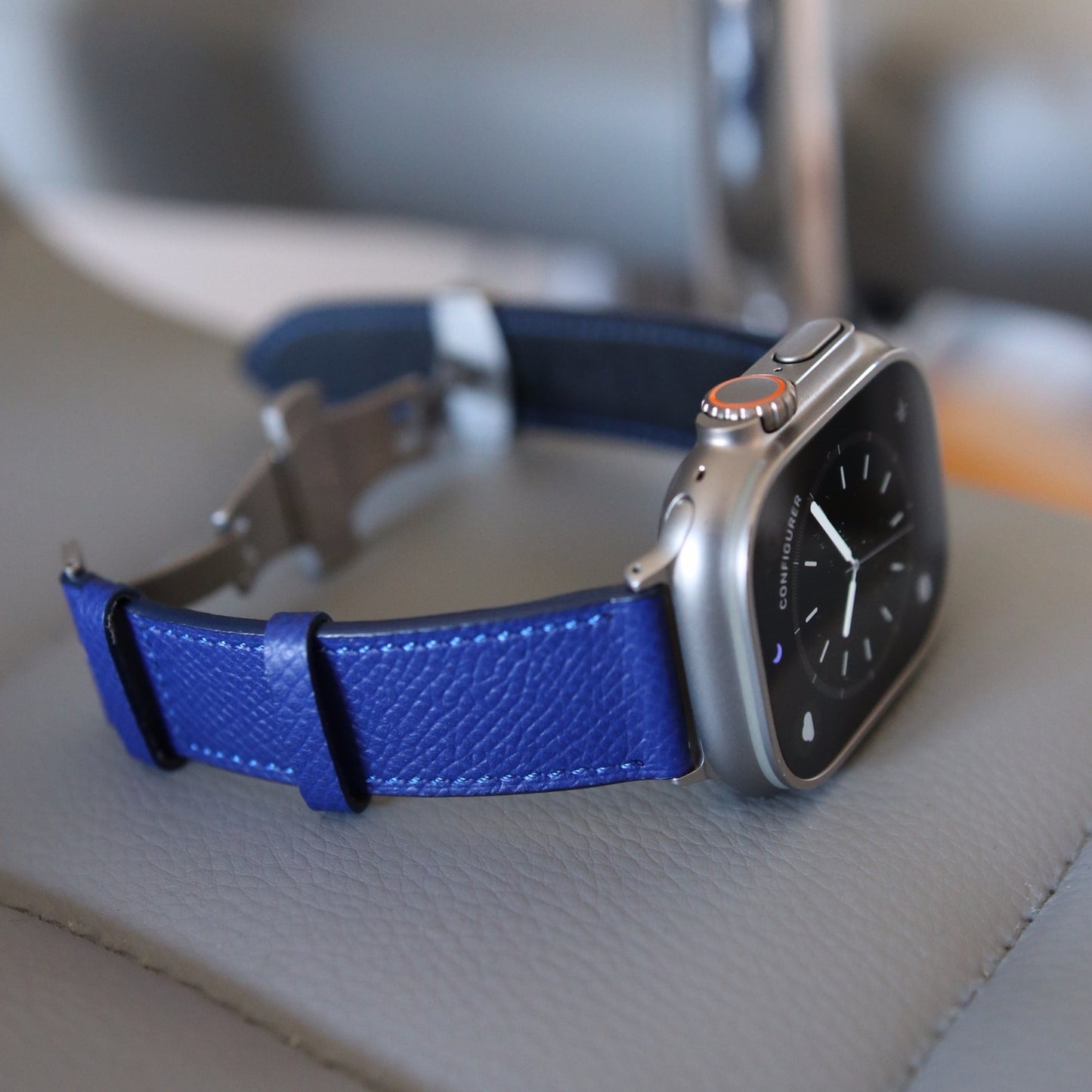 Apple Watch Band - Bleu Royal Edition - French Epsom leather