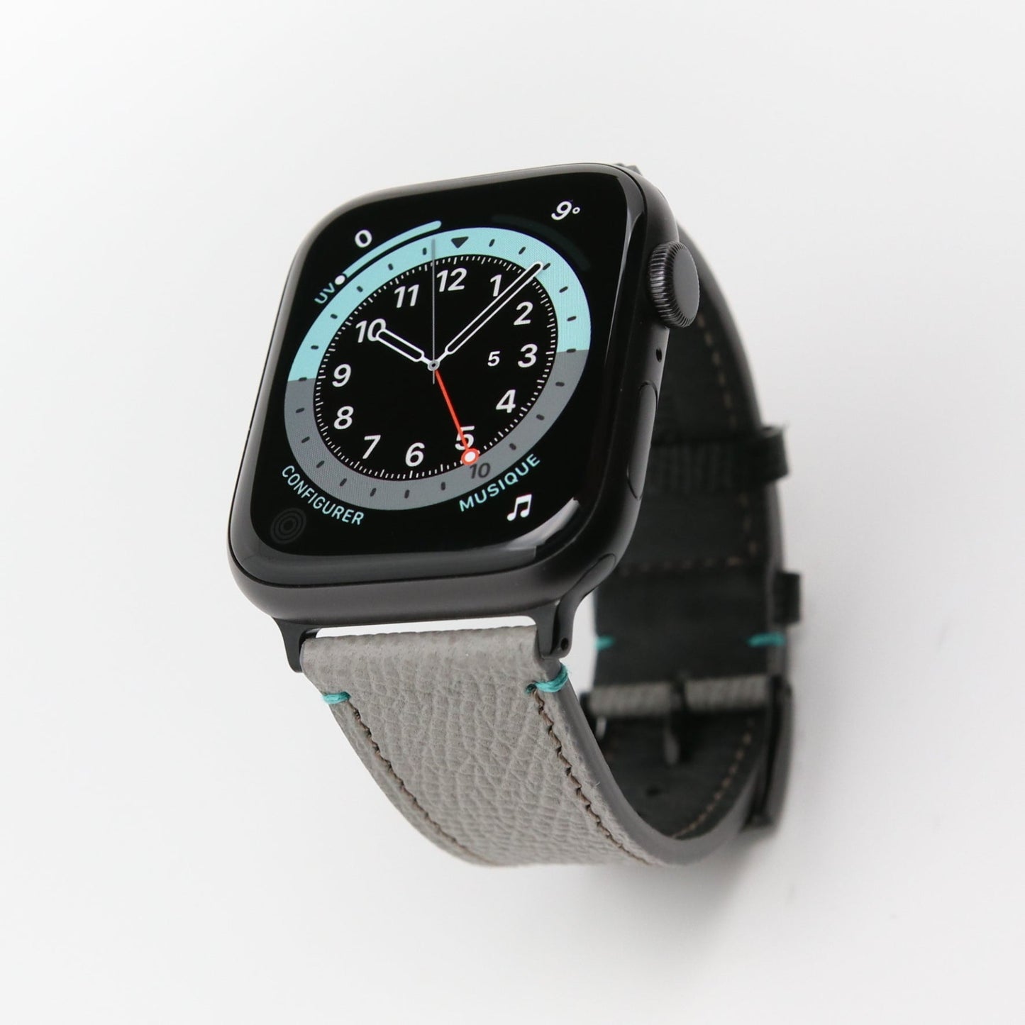 Apple watch band - Gris Tiffany Edition - French Epsom leather