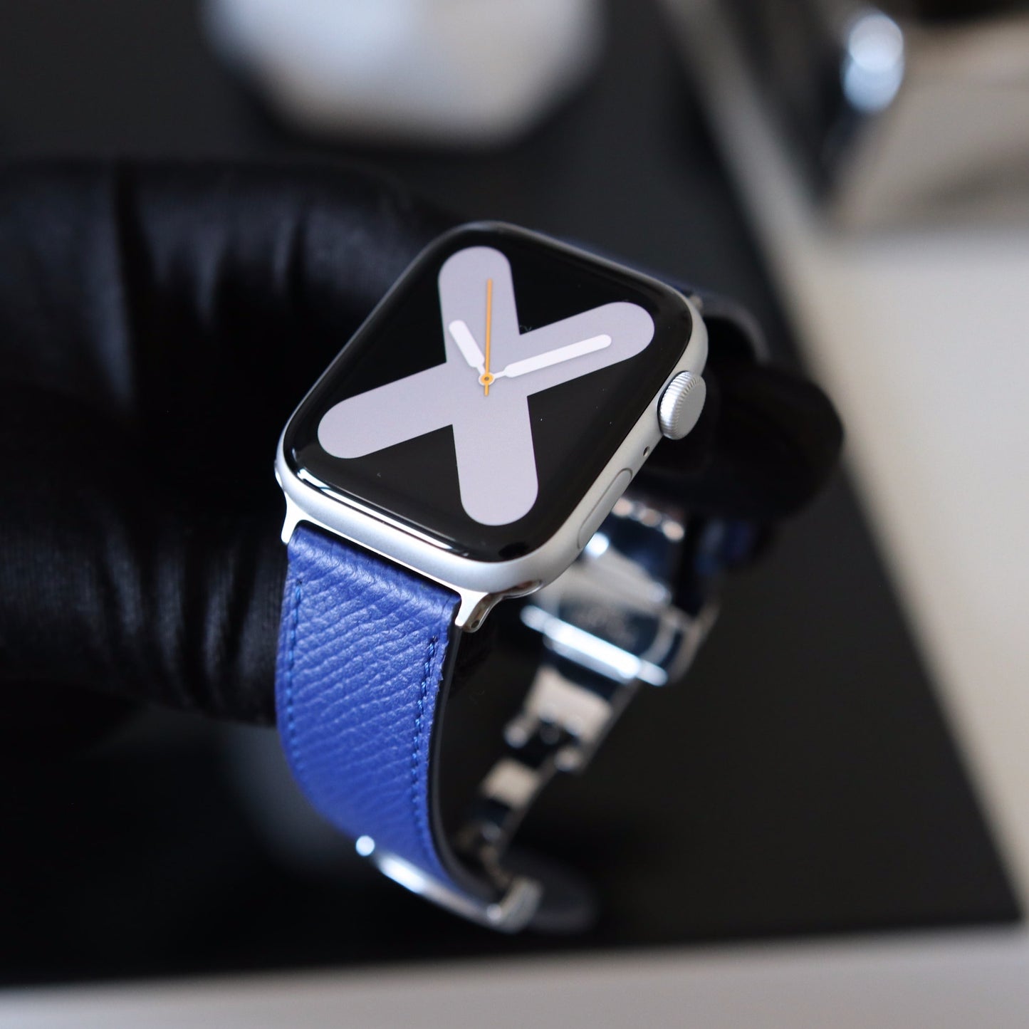 Apple Watch Band - Bleu Royal Edition - French Epsom leather