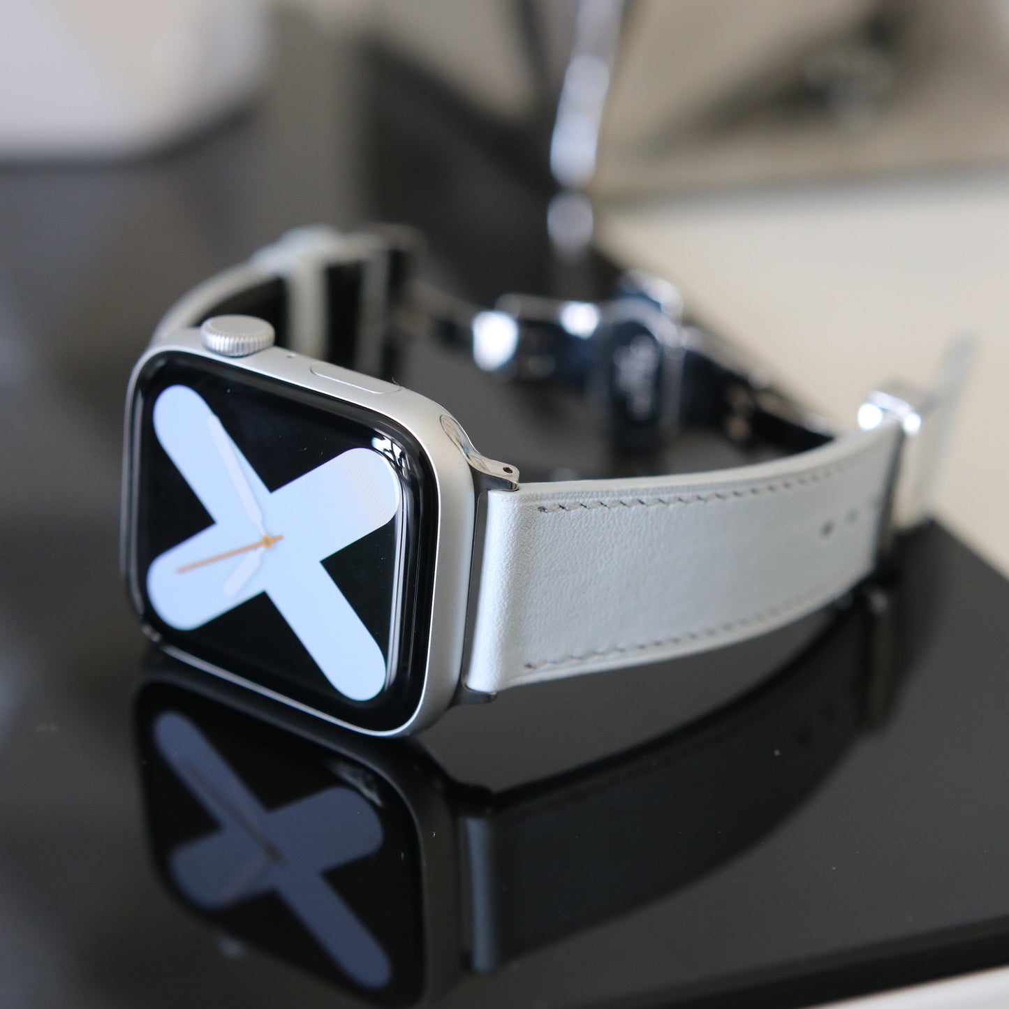 Apple Watch band - Bleu Clair Edition - French Swift leather
