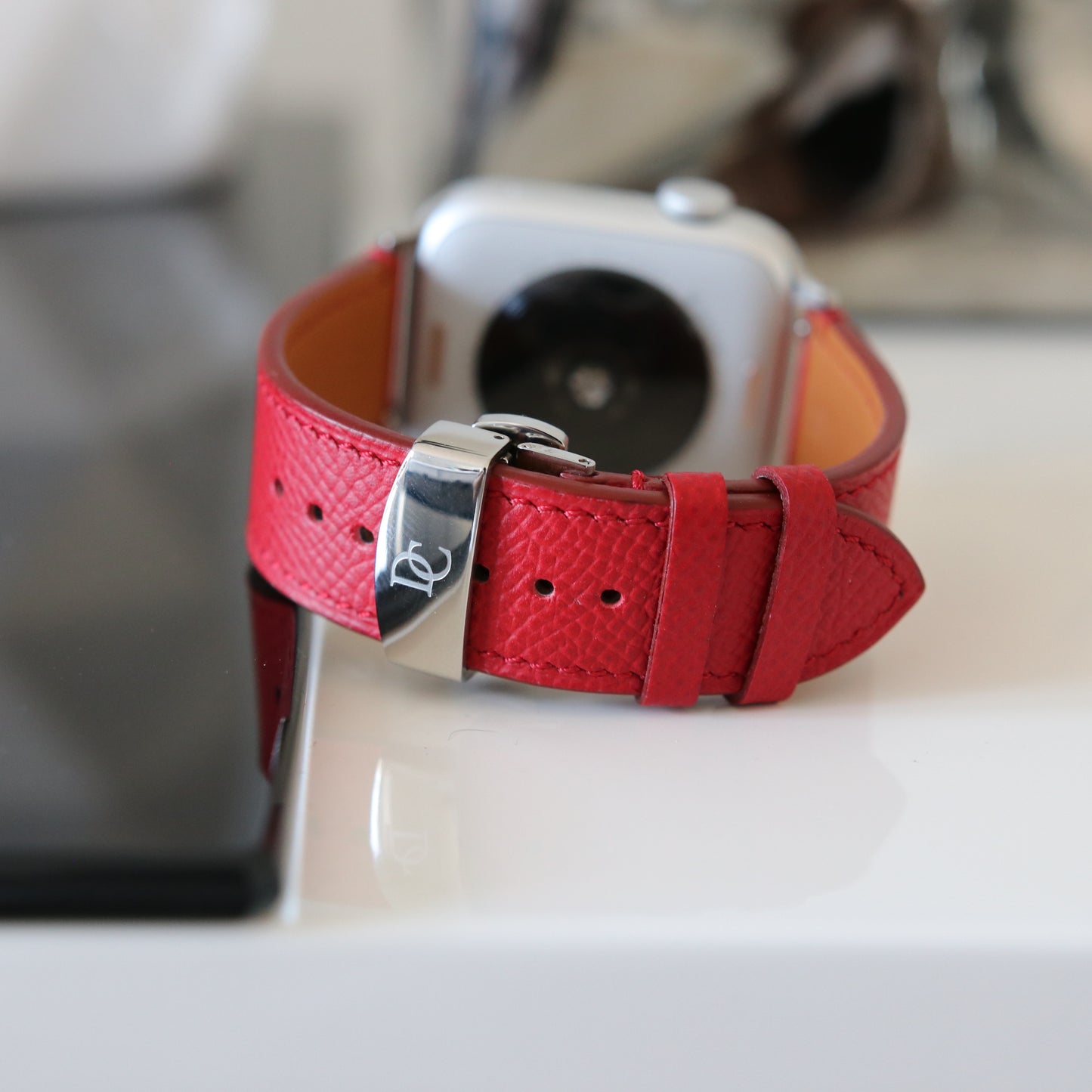 Apple Watch Band - Rouge Rubis Edition - French Epsom leather