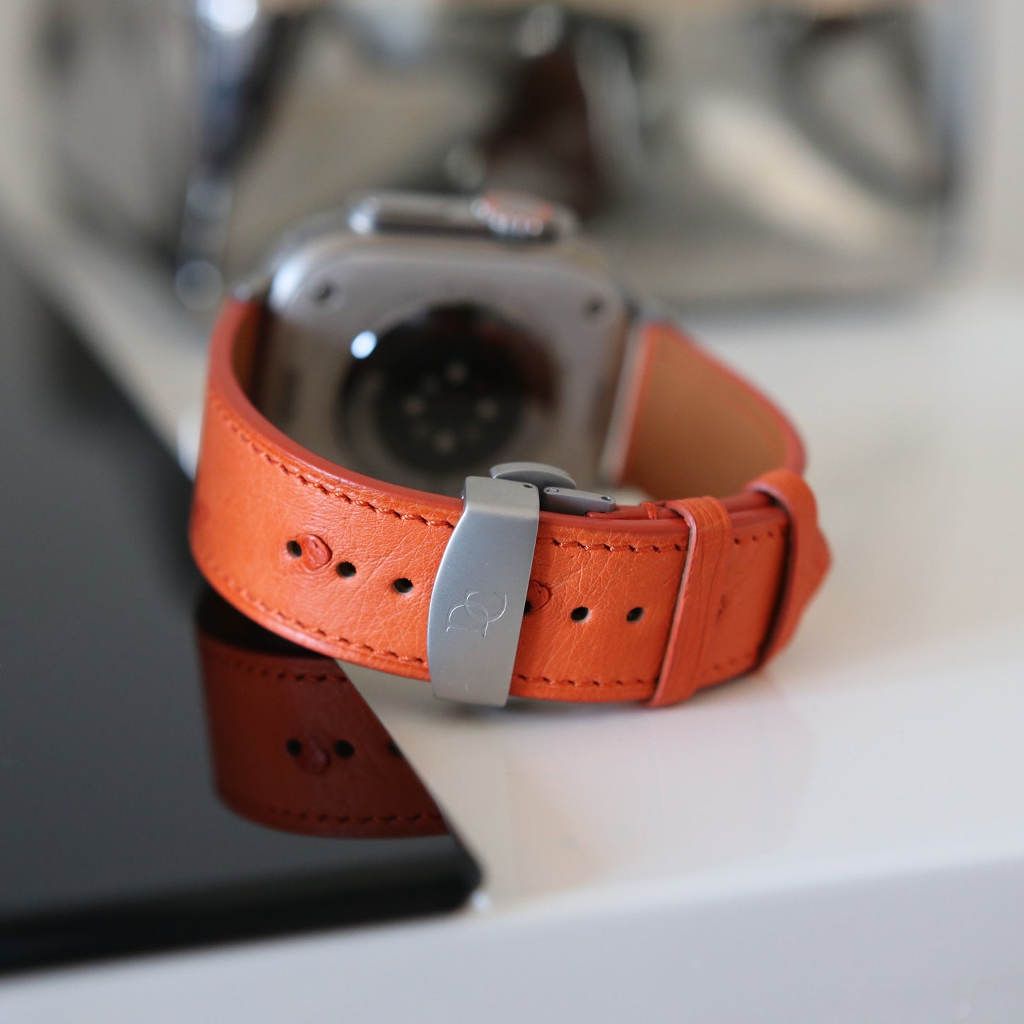 Apple Watch Band - Orangé Edition - Ostrich leather