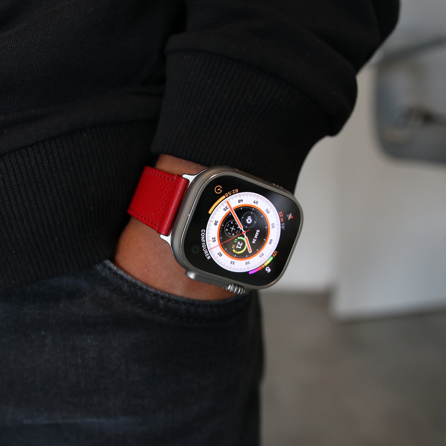 Apple Watch Band - Rouge Rubis Edition - French Epsom leather
