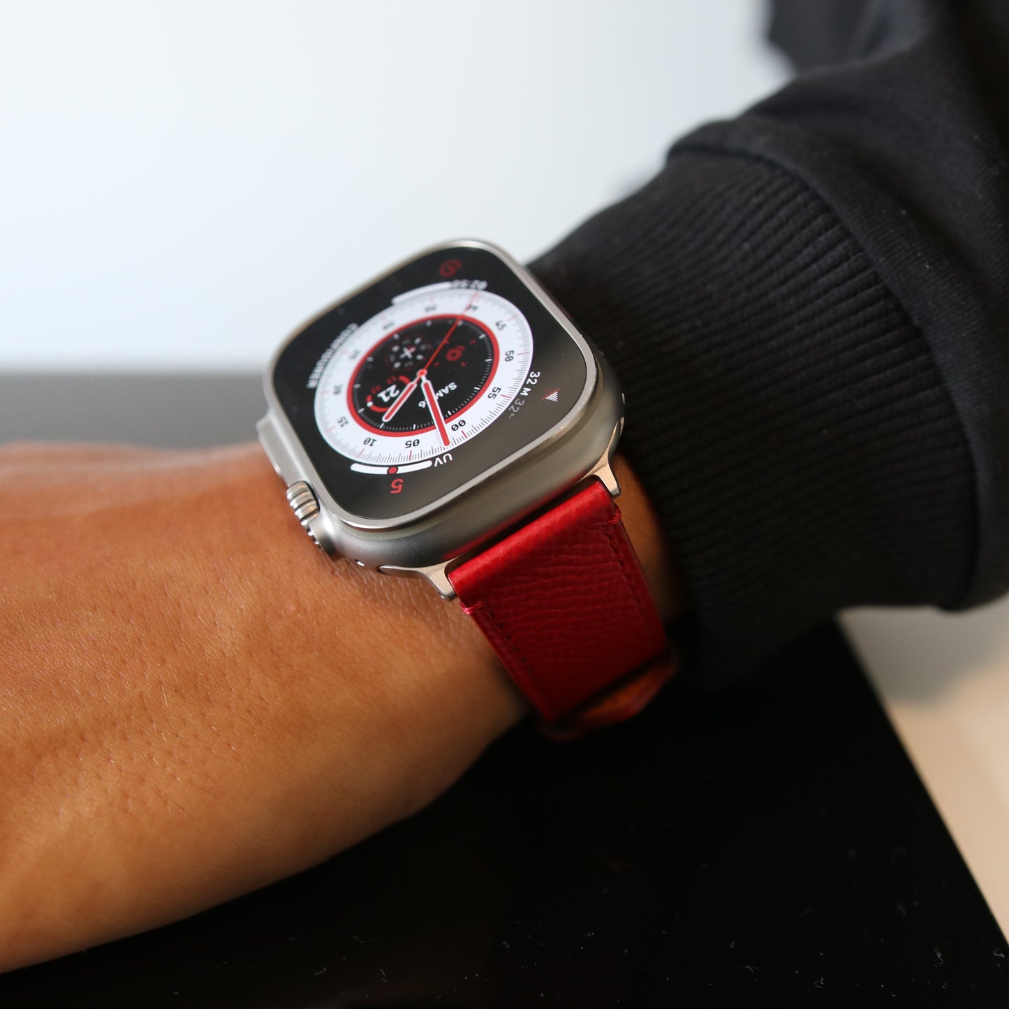 Apple Watch Band - Rouge Rubis Edition - French Epsom leather