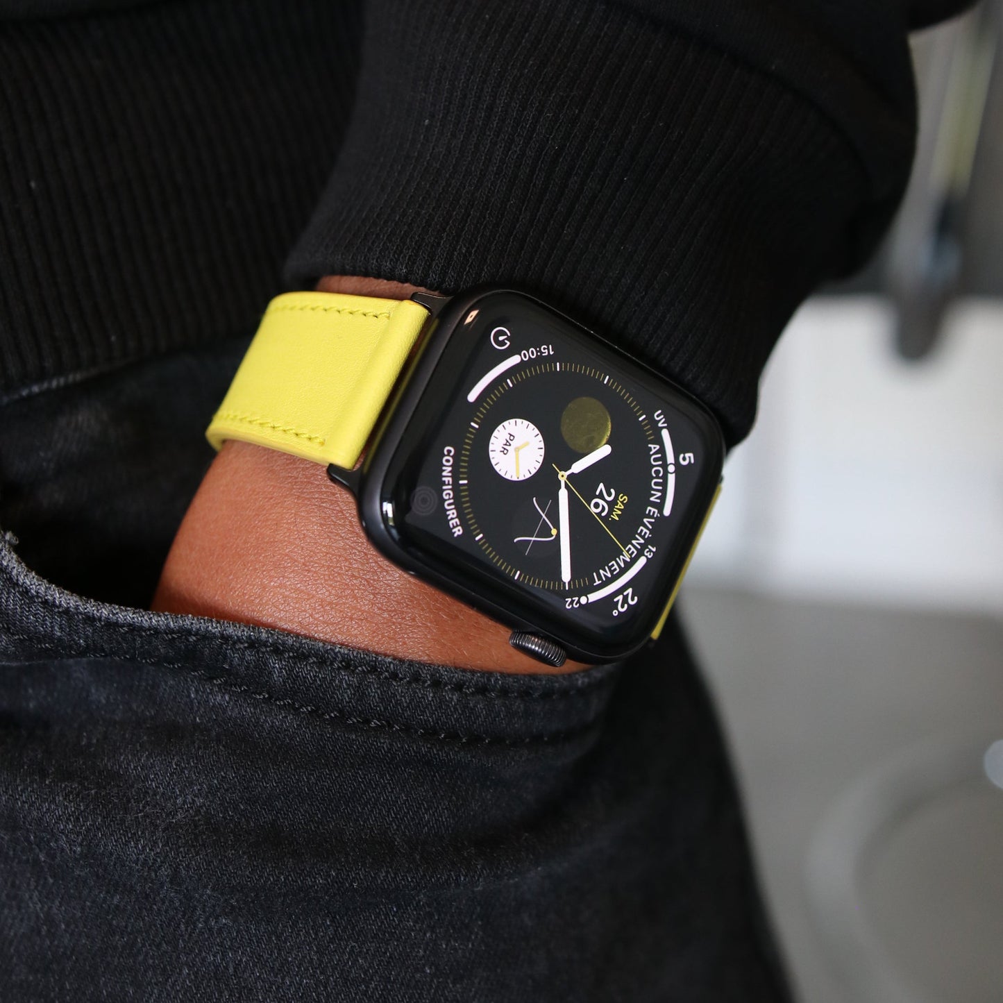 Apple Watch Band - Jaune Canari Edition - French Swift leather
