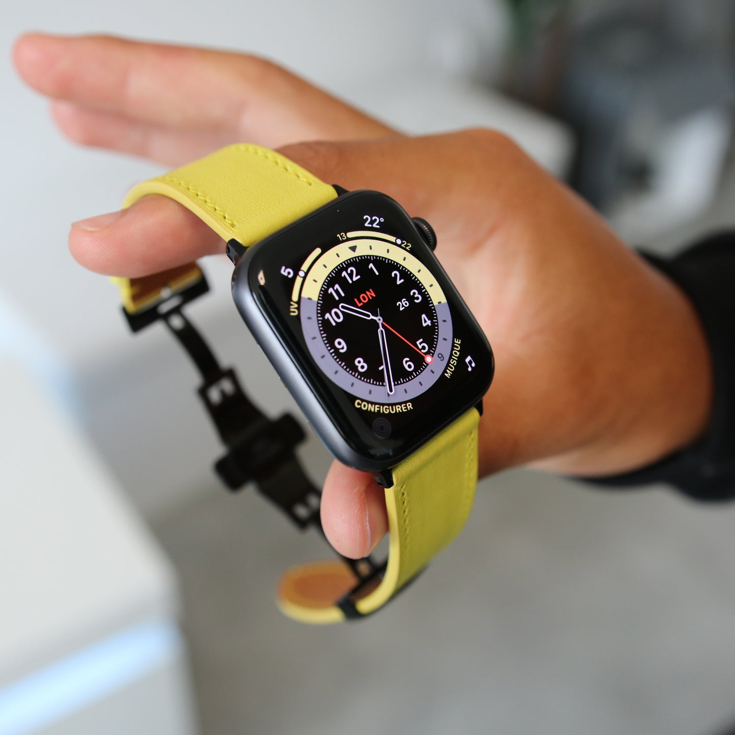 Apple Watch Band - Jaune Canari Edition - French Swift leather