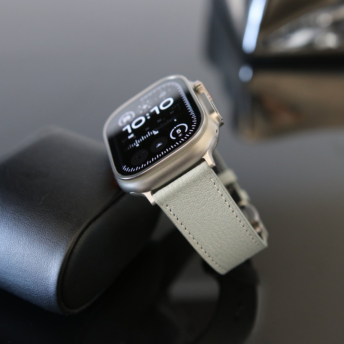 Apple watch band - Gris Galet Edition - French Chèvre leather