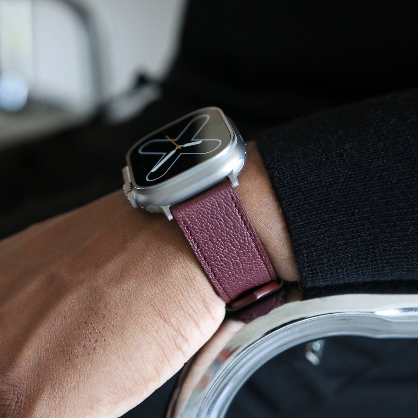 Apple watch band - Bordeaux Luxe Edition - French Chèvre leather