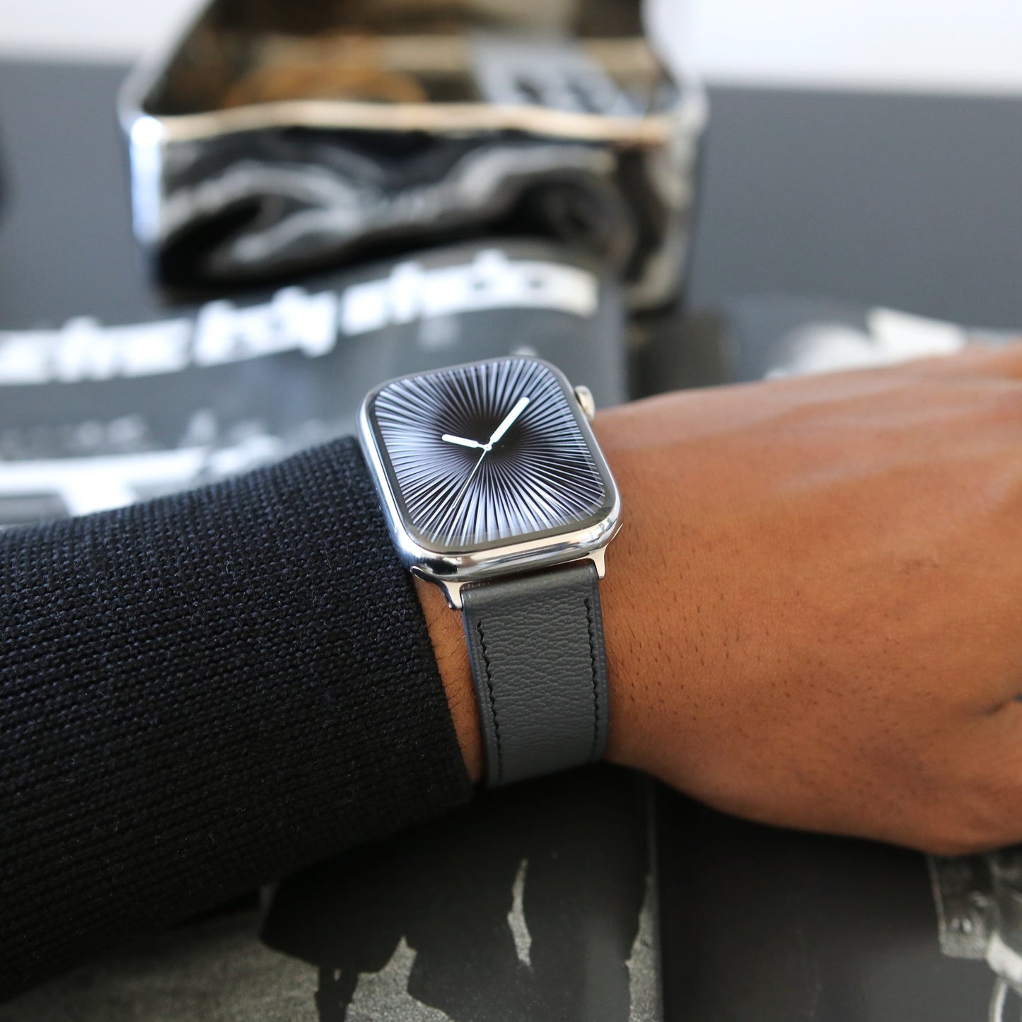 Apple watch band - Storm Edition - French Chèvre leather