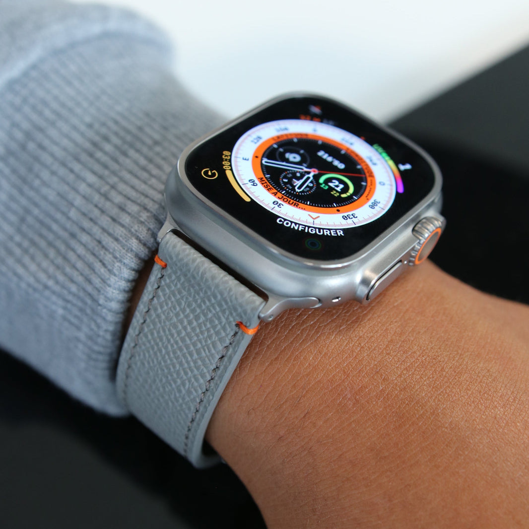Apple Watch band- Gris Ultra Edition - French Epsom Leather