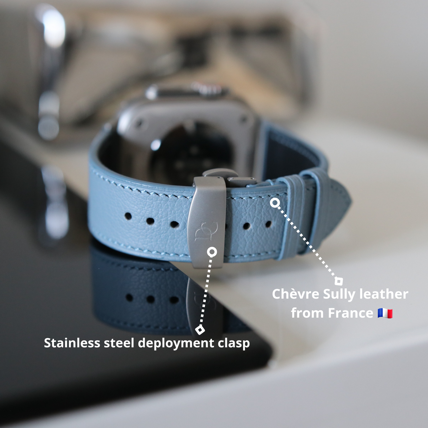 Apple watch band - Chèvre leather - Elegance Series