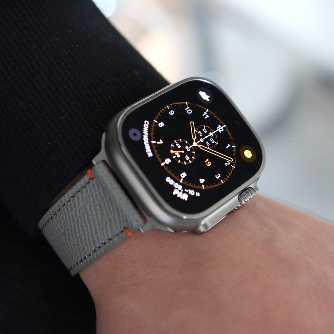 Apple Watch band- Gris Ultra Edition - French Epsom Leather
