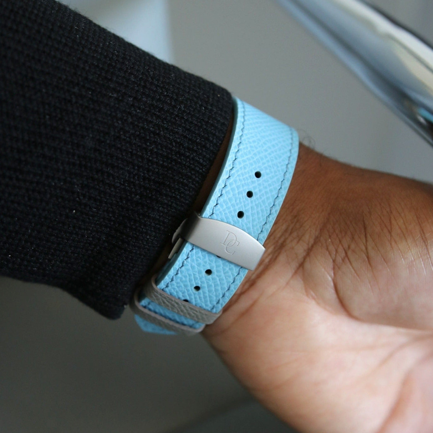 Apple Watch Band - Miami Blue Duo Edition - French Epsom leather