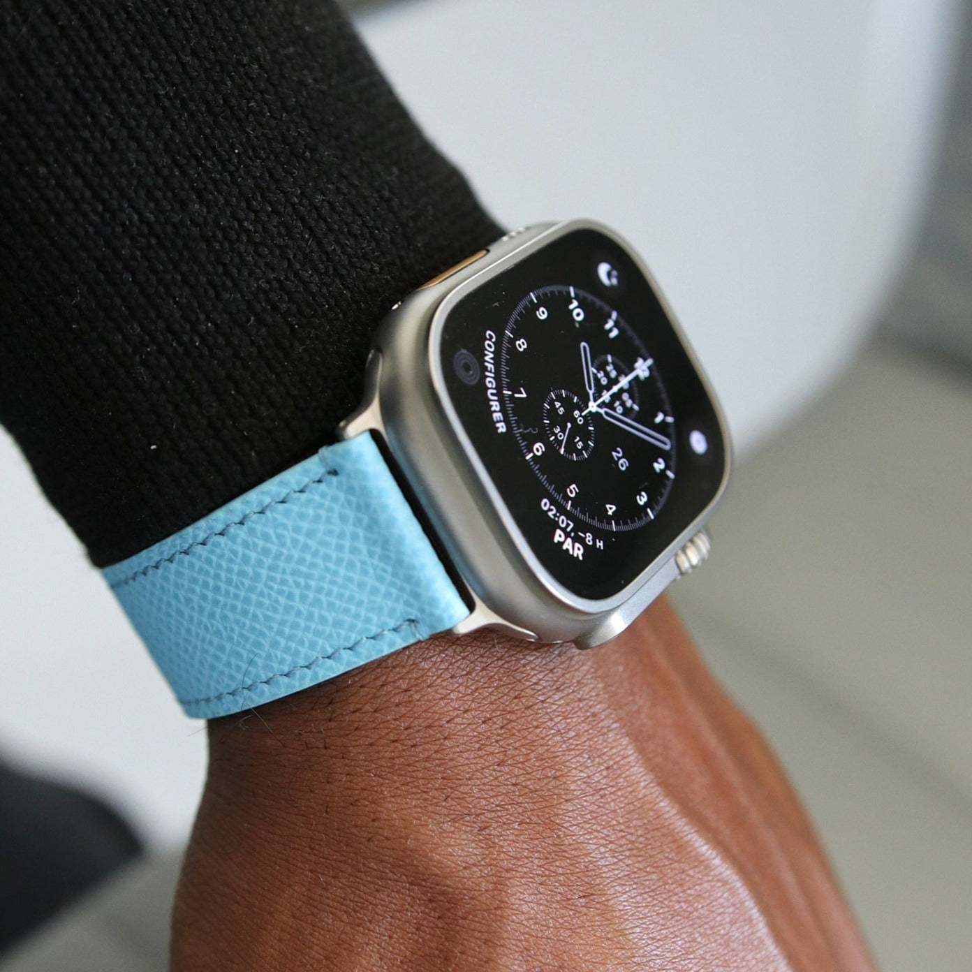 Apple Watch Band - Miami Blue Duo Edition - French Epsom leather