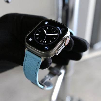 Apple Watch Band - Miami Blue Duo Edition - French Epsom leather