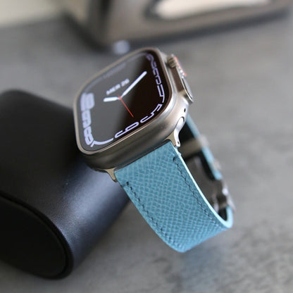 Apple Watch Band - Miami Blue Duo Edition - French Epsom leather