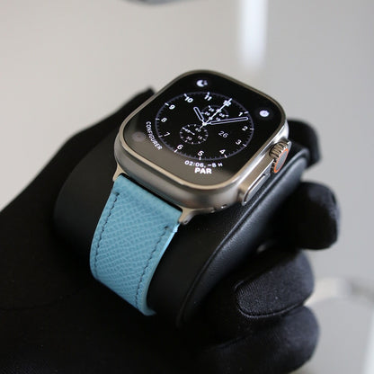 Apple Watch Band - Miami Blue Duo Edition - French Epsom leather