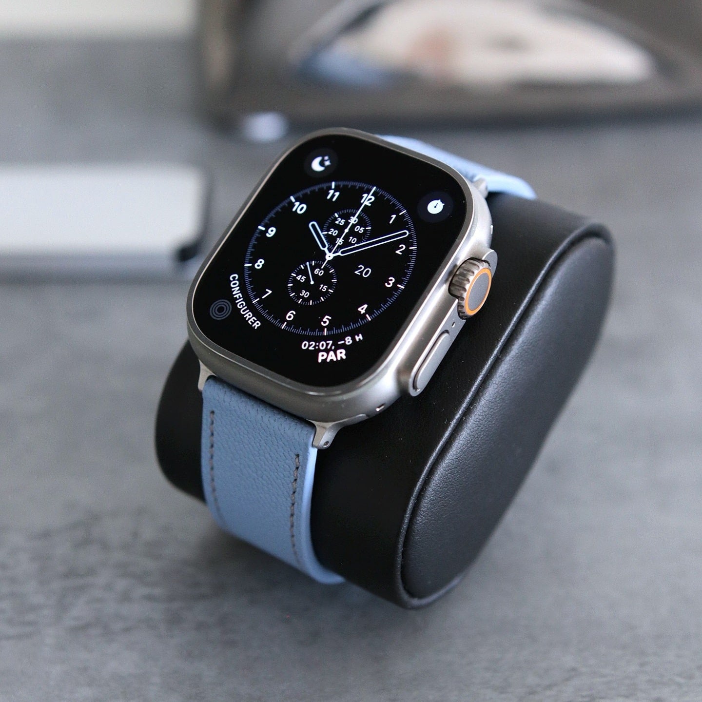 Apple watch band - Aqua Vista Edition - French Chèvre leather