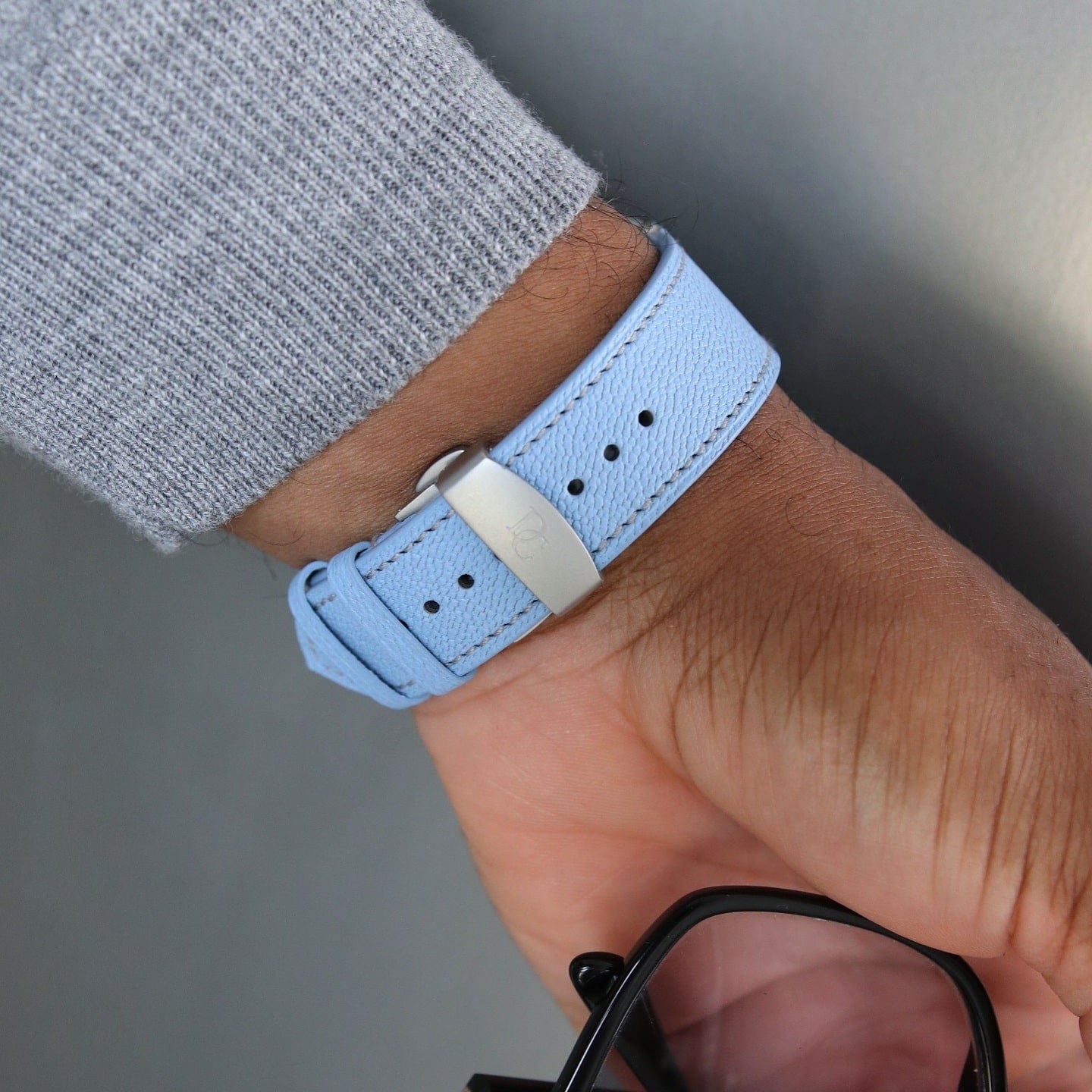 Apple watch band - Aqua Vista Edition - French Chèvre leather