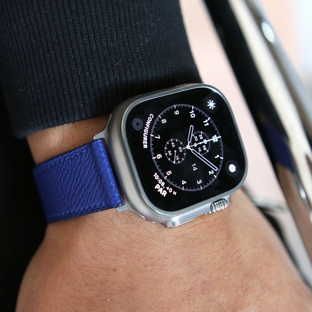 Apple Watch Band - Bleu Royal Edition - French Epsom leather