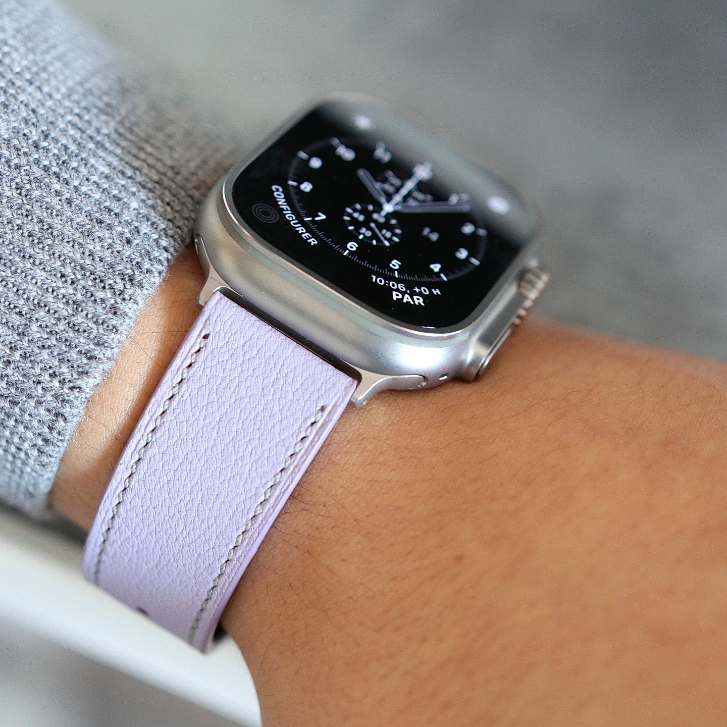 Apple watch band - Lavande Luxe Edition - French Chèvre leather