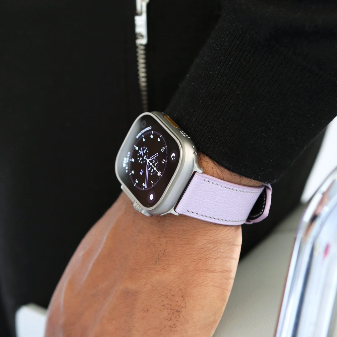 Apple watch band - Lavande Luxe Edition - French Chèvre leather