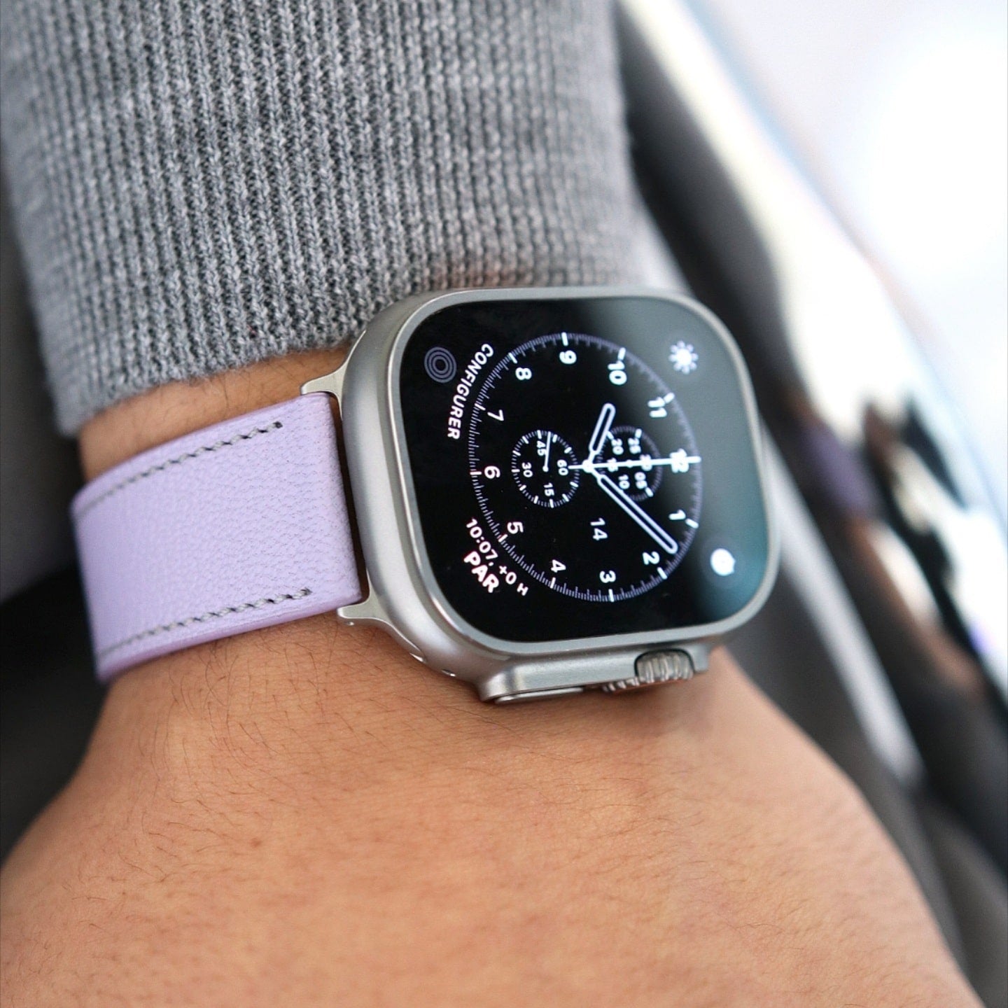Apple watch band - Lavande Luxe Edition - French Chèvre leather