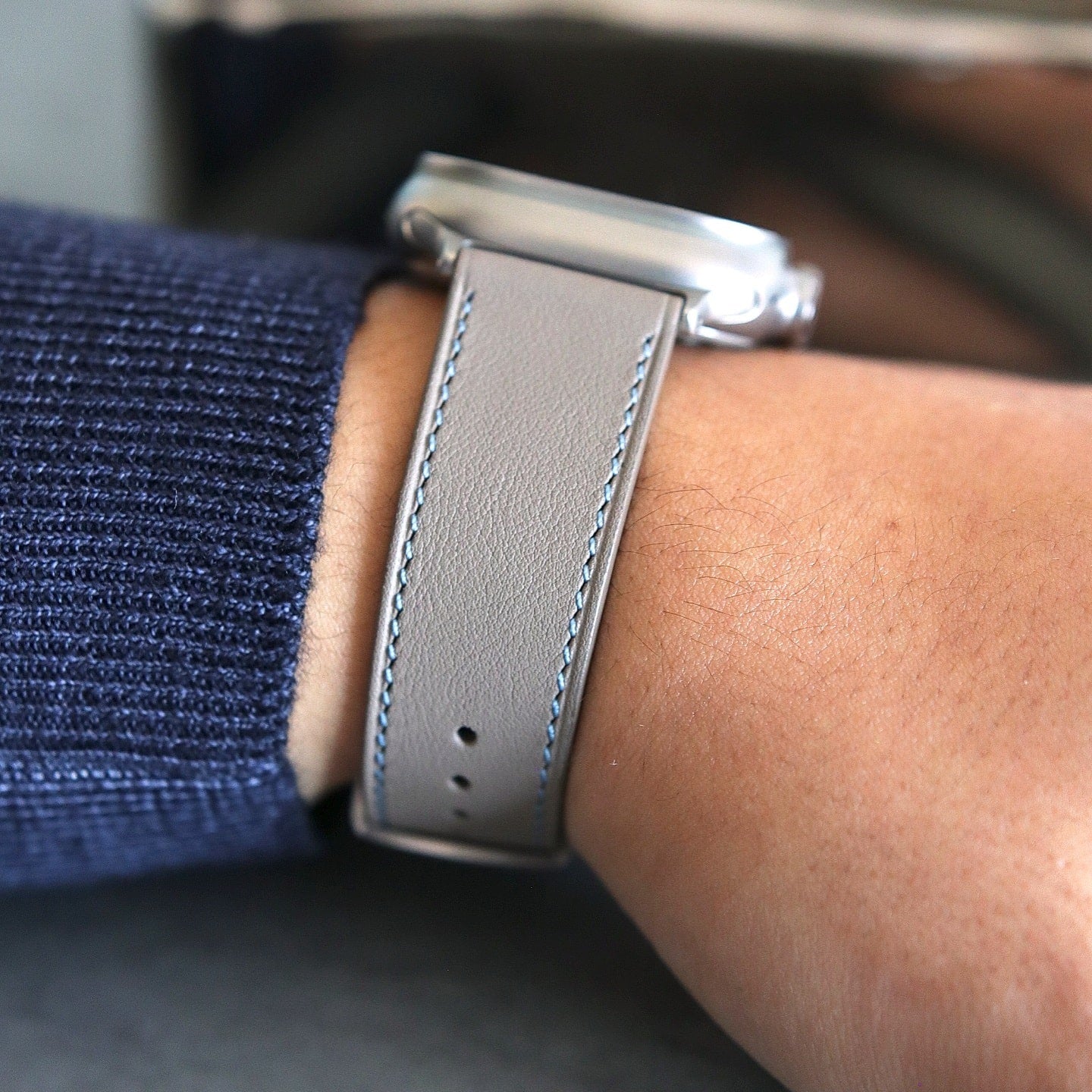 Apple Watch Band - Terre Bleue Edition - French swift leather