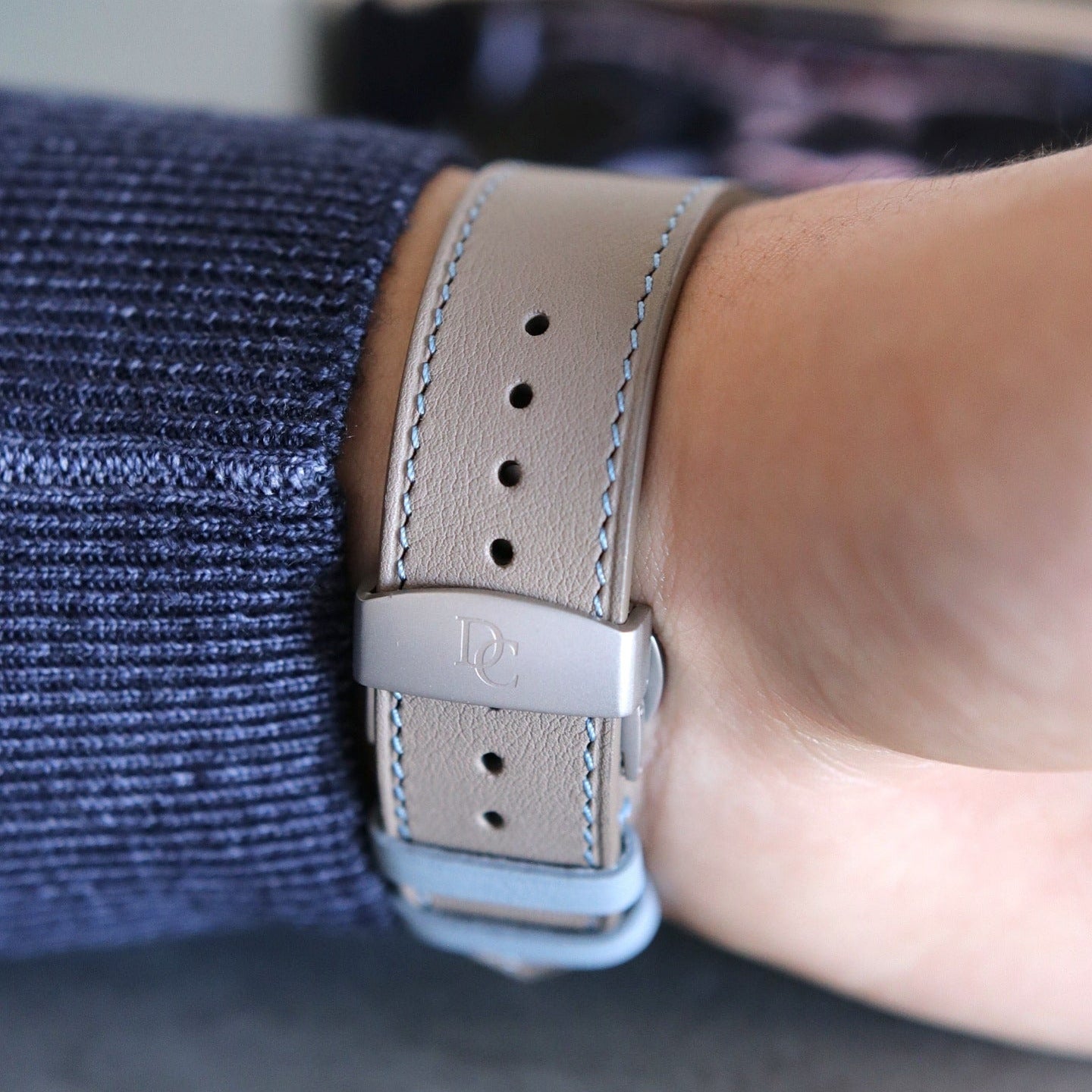 Apple Watch Band - Terre Bleue Edition - French swift leather
