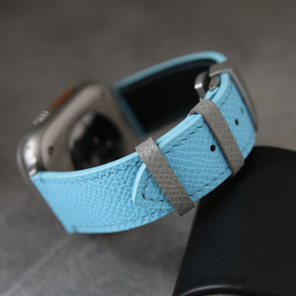 Apple Watch Band - Miami Blue Duo Edition - French Epsom leather