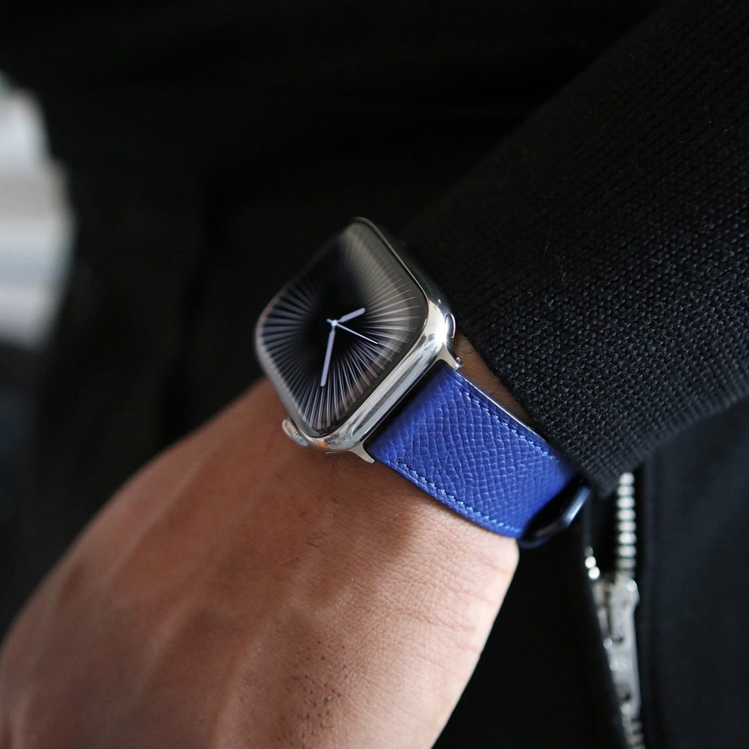 Apple Watch Band - Bleu Royal Edition - French Epsom leather
