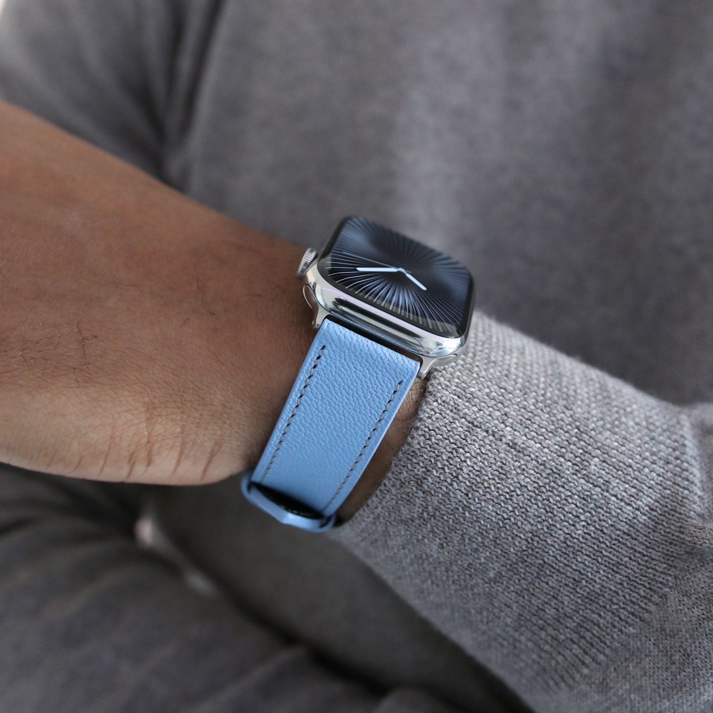 Apple watch band - Aqua Vista Edition - French Chèvre leather