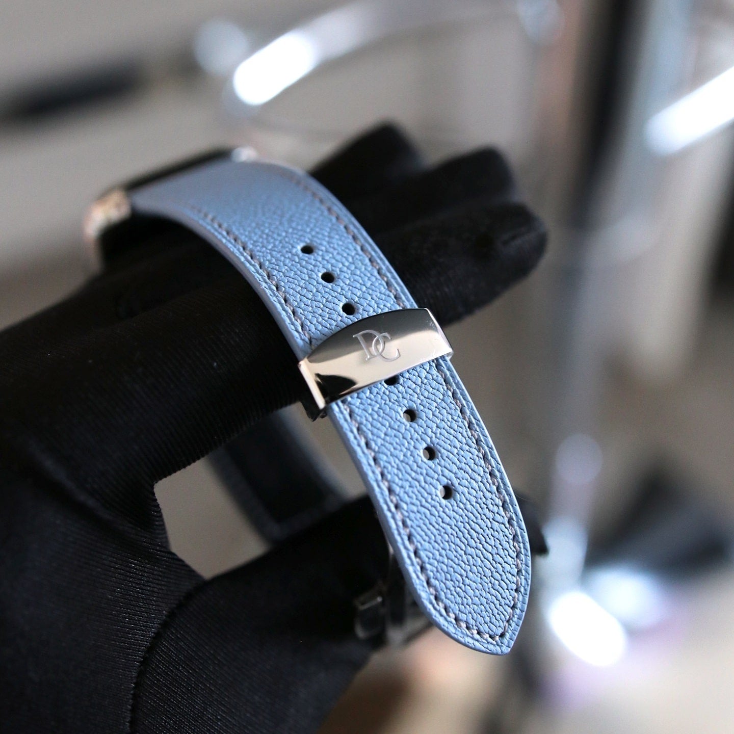 Apple watch band - Aqua Vista Edition - French Chèvre leather