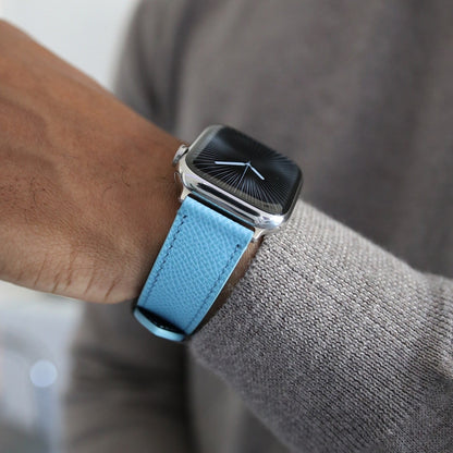 Apple Watch Band - Miami Blue Duo Edition - French Epsom leather