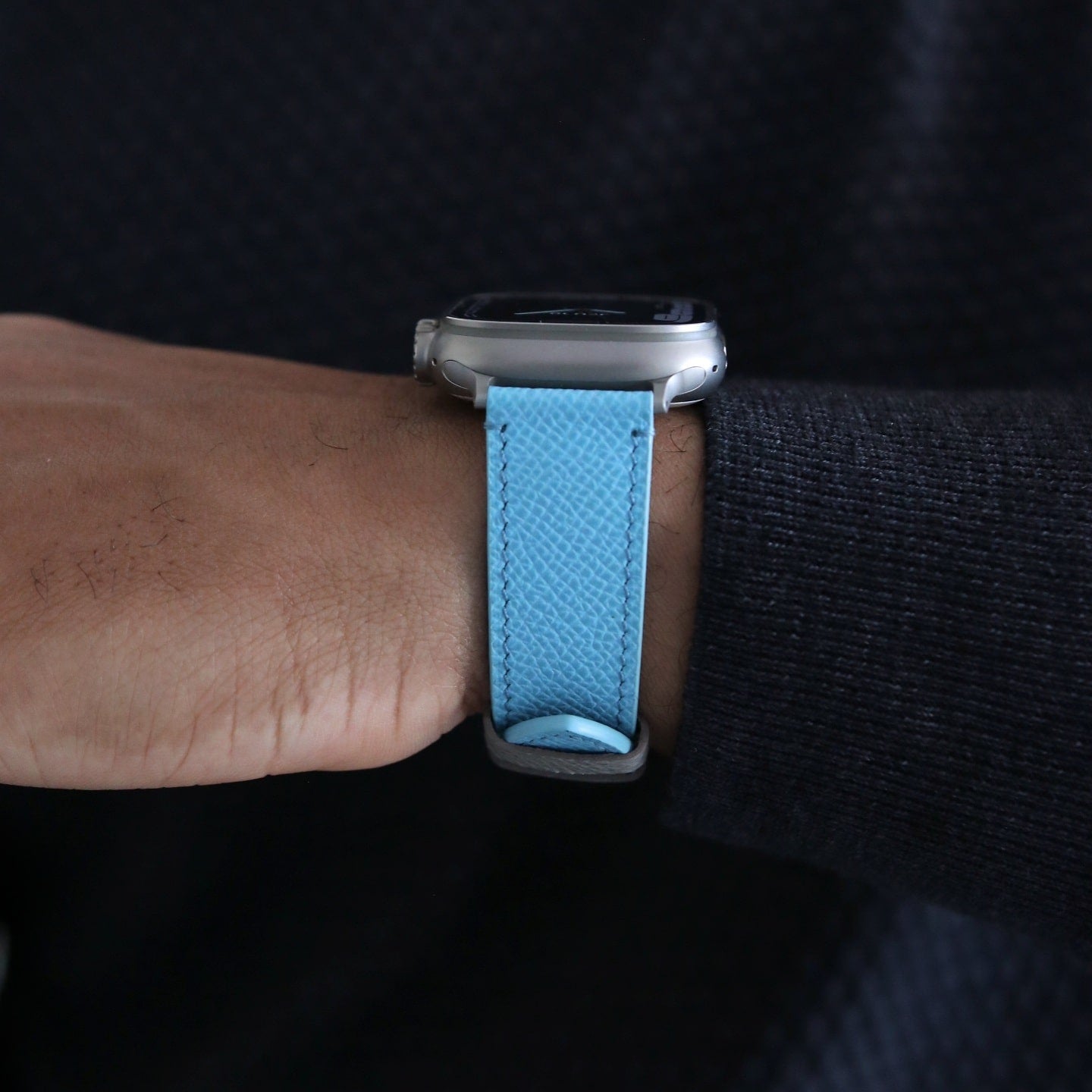 Apple Watch Band - Miami Blue Duo Edition - French Epsom leather