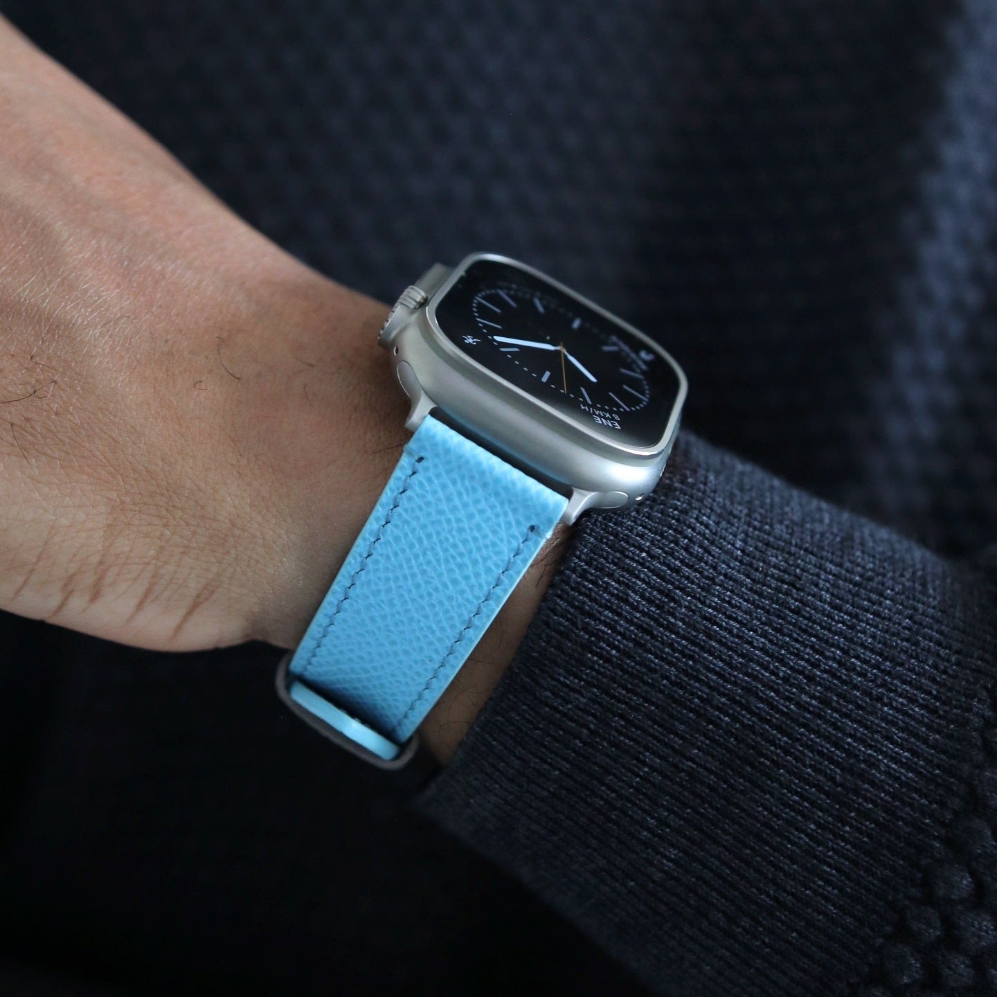 Apple Watch Band - Miami Blue Duo Edition - French Epsom leather