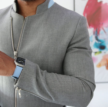 Apple watch band - Aqua Vista Edition - French Chèvre leather