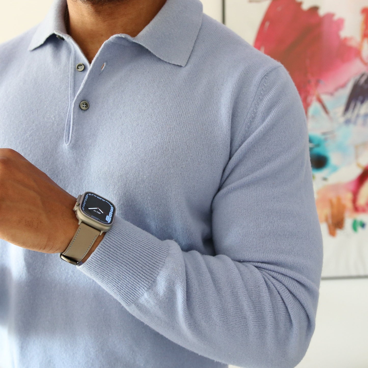 Apple Watch Band - Terre Bleue Edition - French swift leather