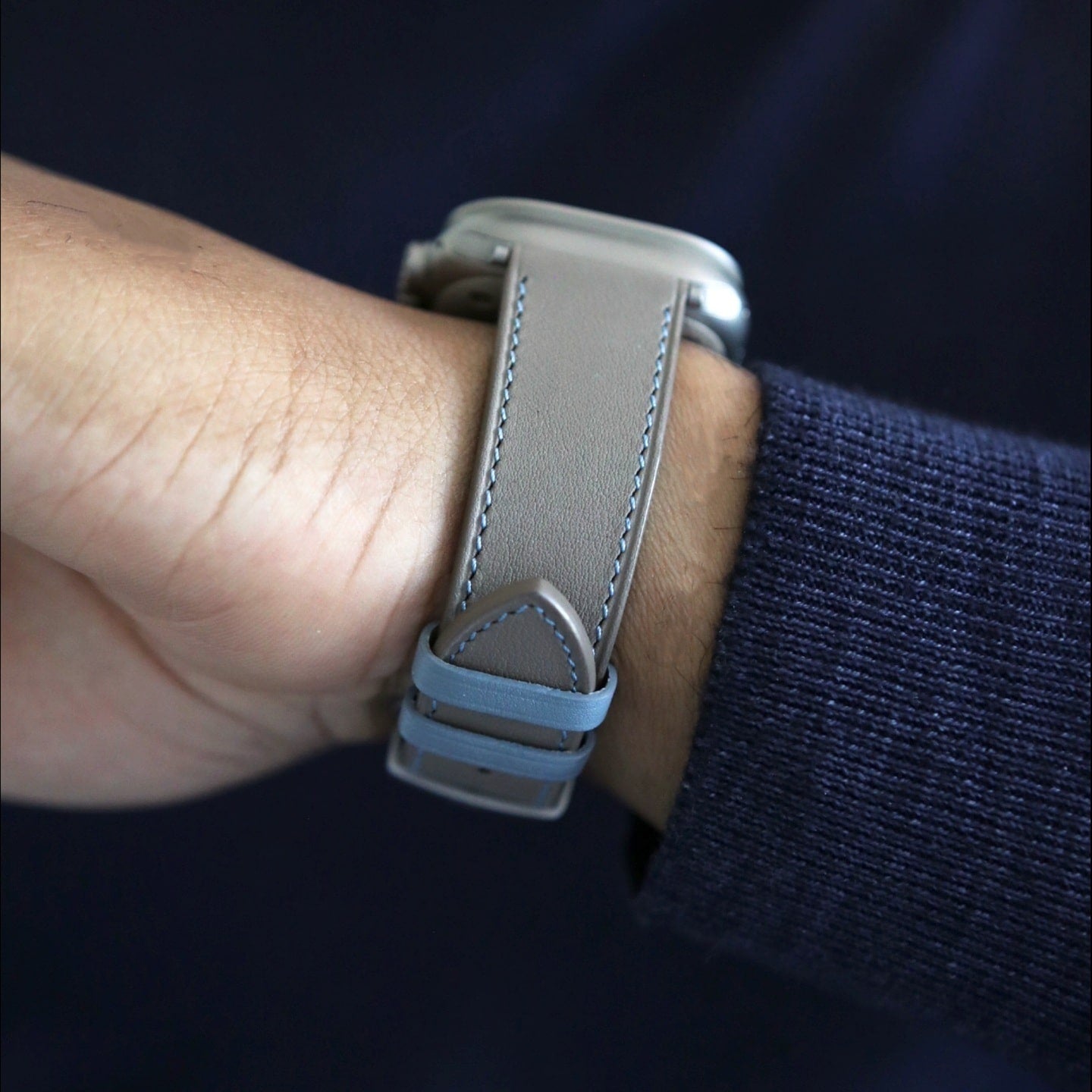 Apple Watch Band - Terre Bleue Edition - French swift leather