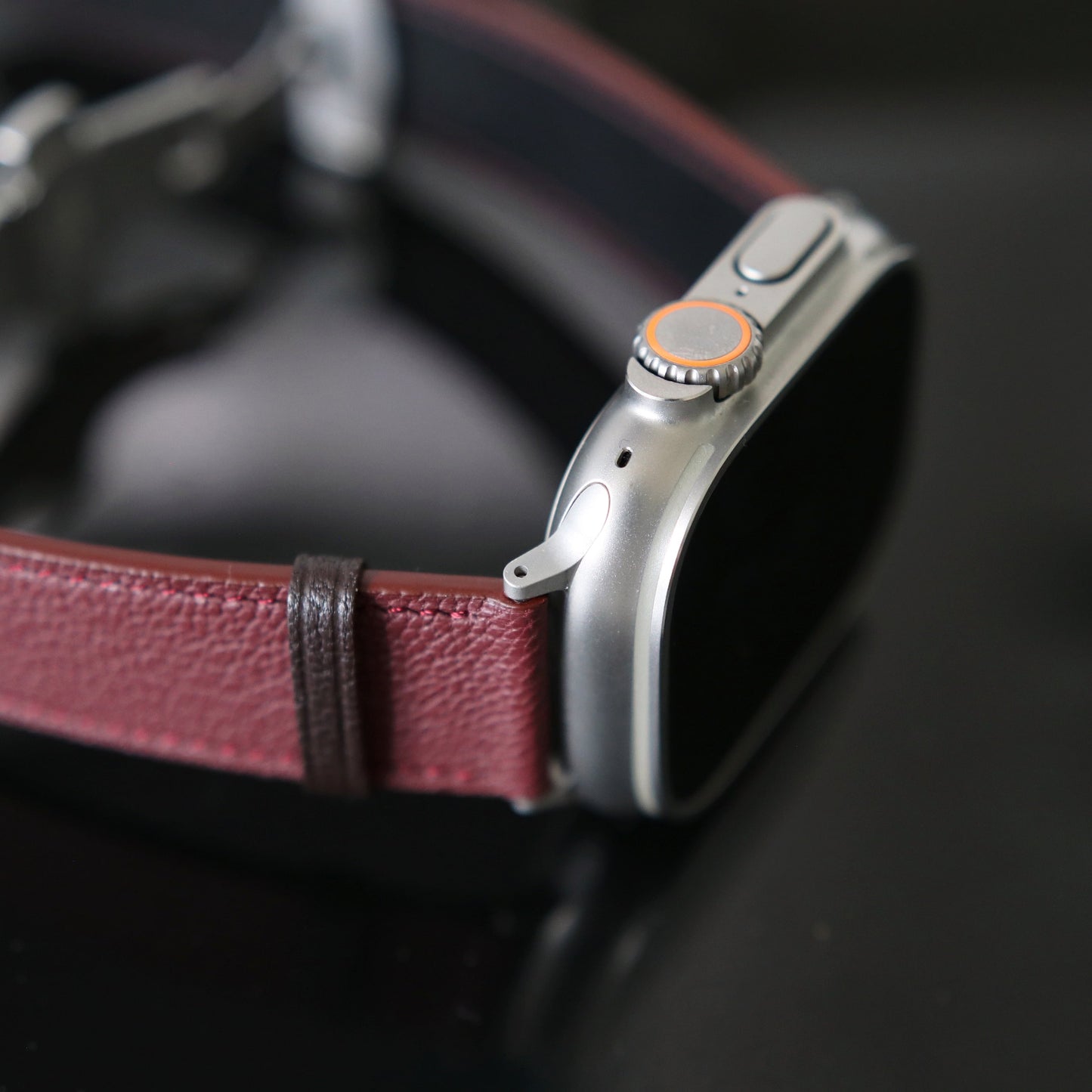 Apple watch band - Bordeaux Luxe Edition - French Chèvre leather