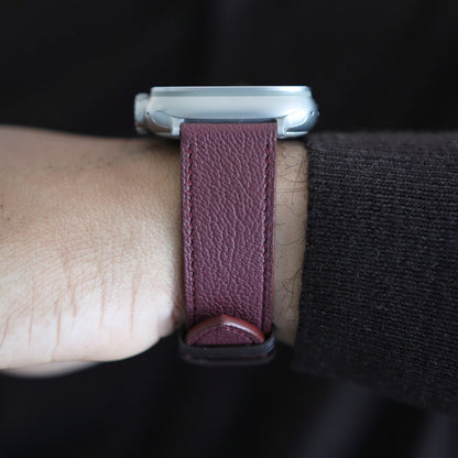 Apple watch band - Bordeaux Luxe Edition - French Chèvre leather