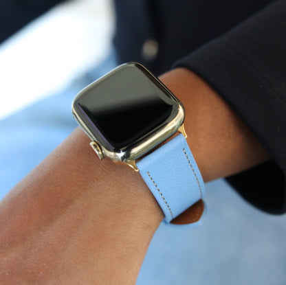 Apple Watch Band - Aqua Vista Edition - French Chèvre leather