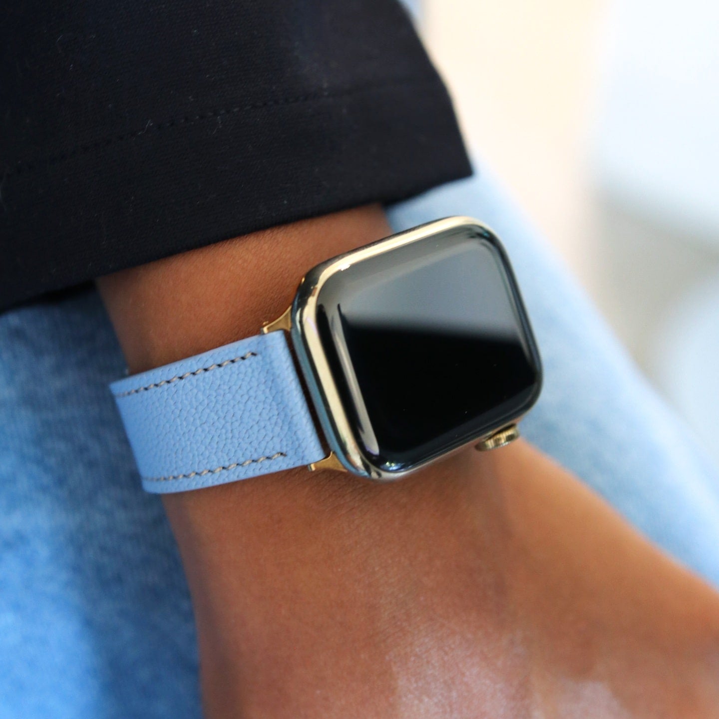 Apple Watch Band - Aqua Vista Edition - French Chèvre leather