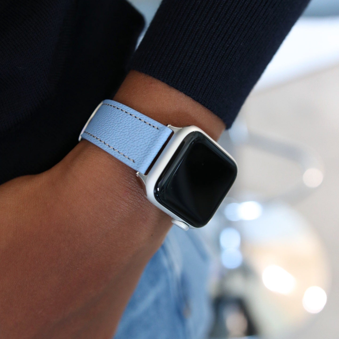 Apple Watch Band - Aqua Vista Edition - French Chèvre leather