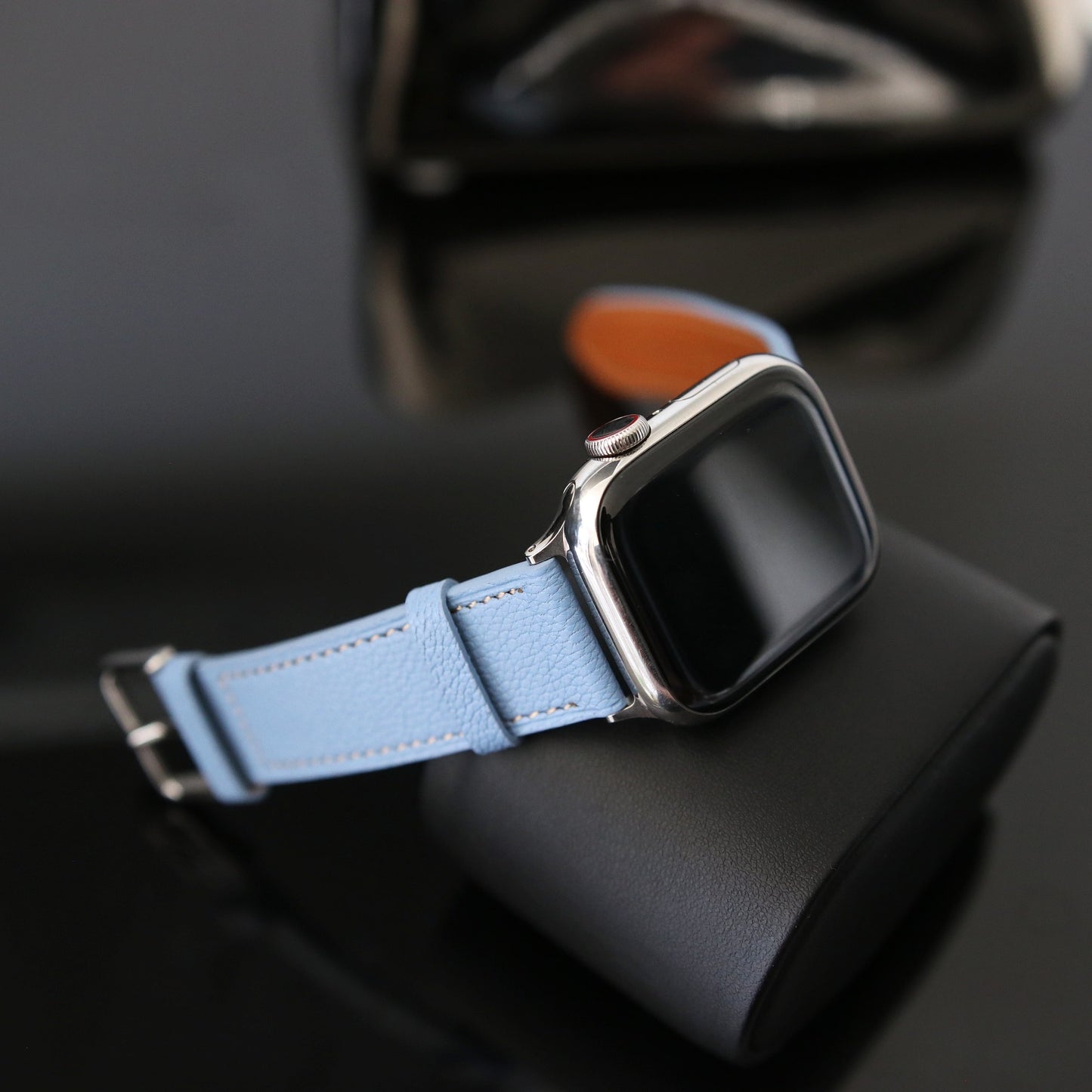Apple Watch Band - Aqua Vista Edition - French Chèvre leather
