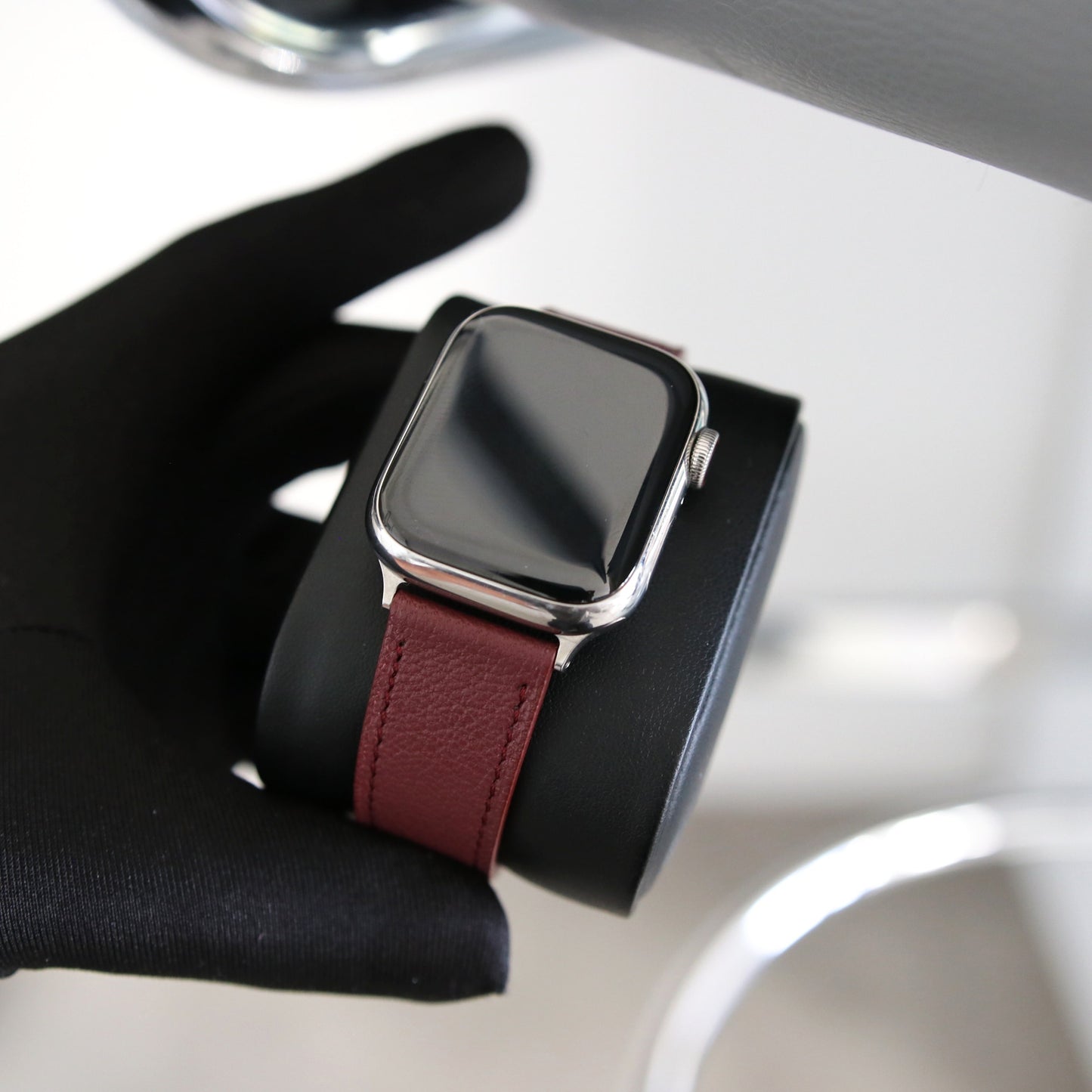 Apple Watch Band - Bordeaux Luxe Edition - French Chèvre leather